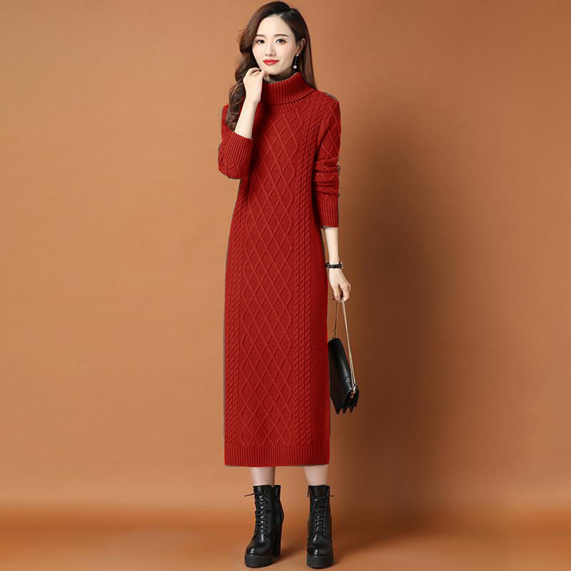 Slimming Match With Coat Knitted Dress Women