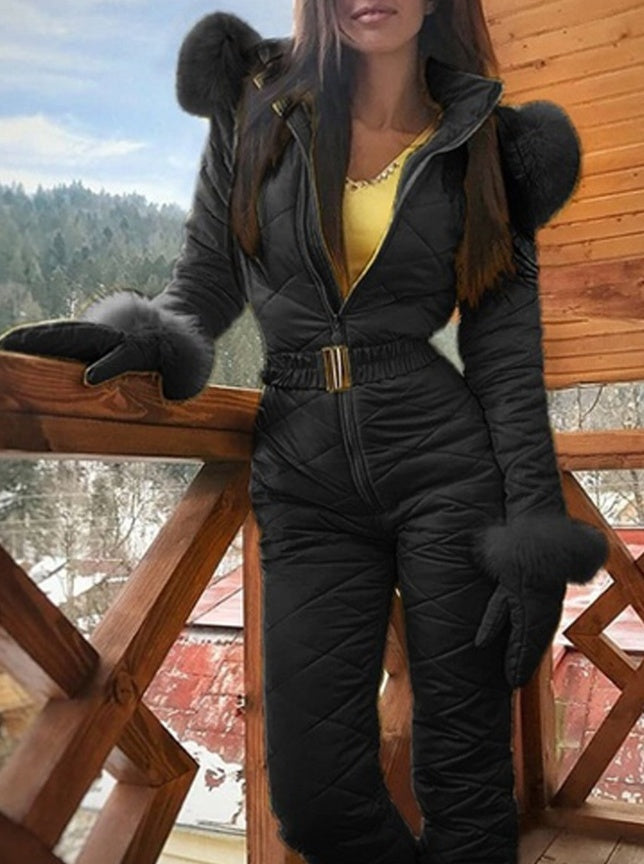 Winter Outdoor Body Hoodie Ski Suit Coat Women