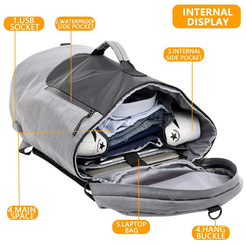 Travel bag portable men's multi-function travel bag