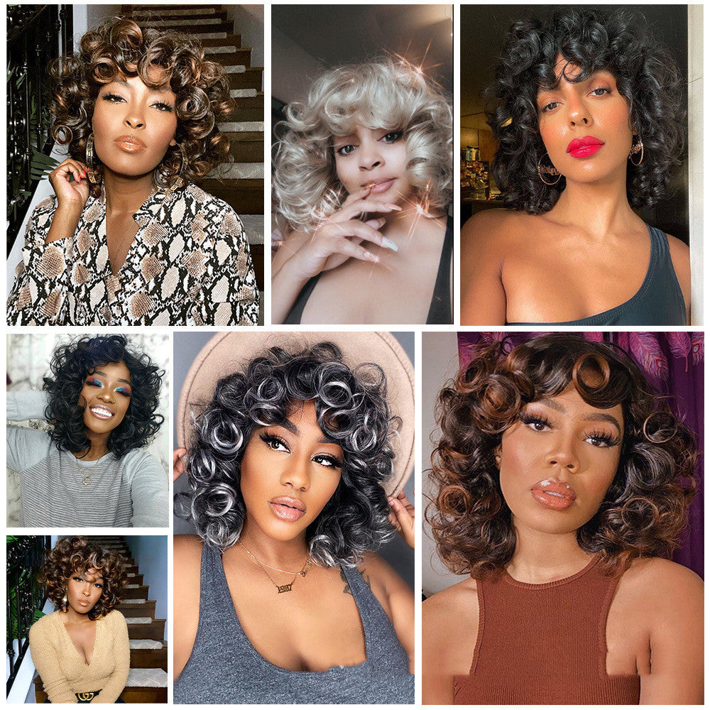 Women's Gradient Roman Volume Full Head Cover Wig