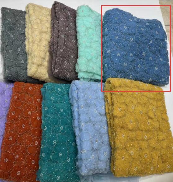 Foam Tube Mesh Plate With Embroidery Three-dimensional Flower Lace Fabric