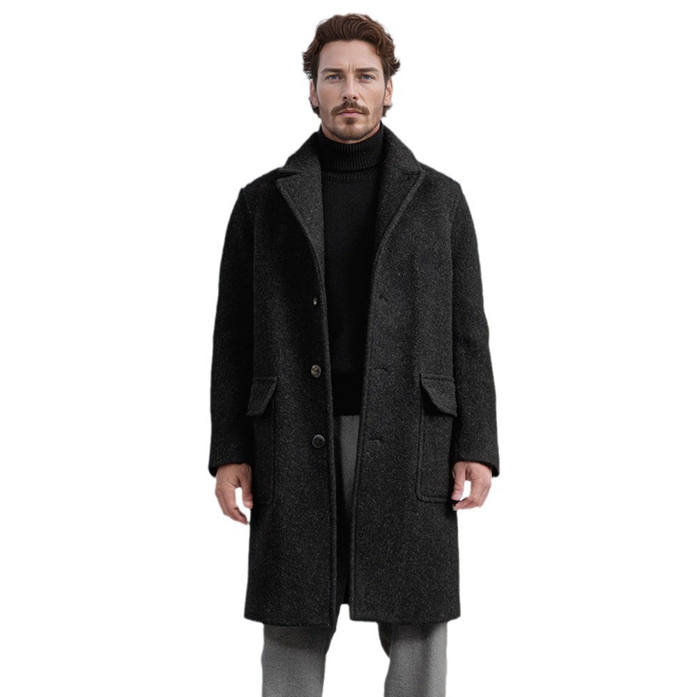 British Style Solid Color Woolen Coat Autumn And Winter