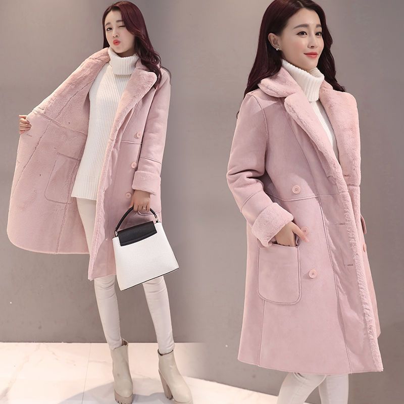 Lamb wool coat women