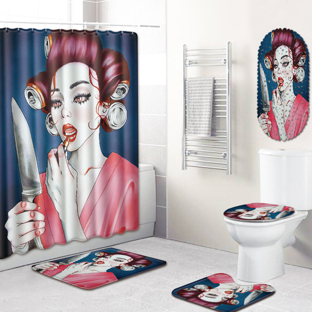 Five-piece bathroom mat set