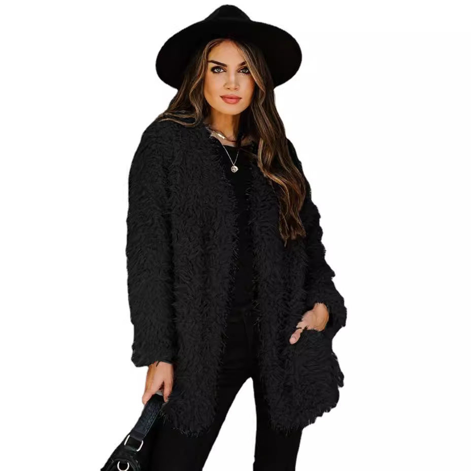 Woolen Yarn Autumn Winter Coat Coat For Women