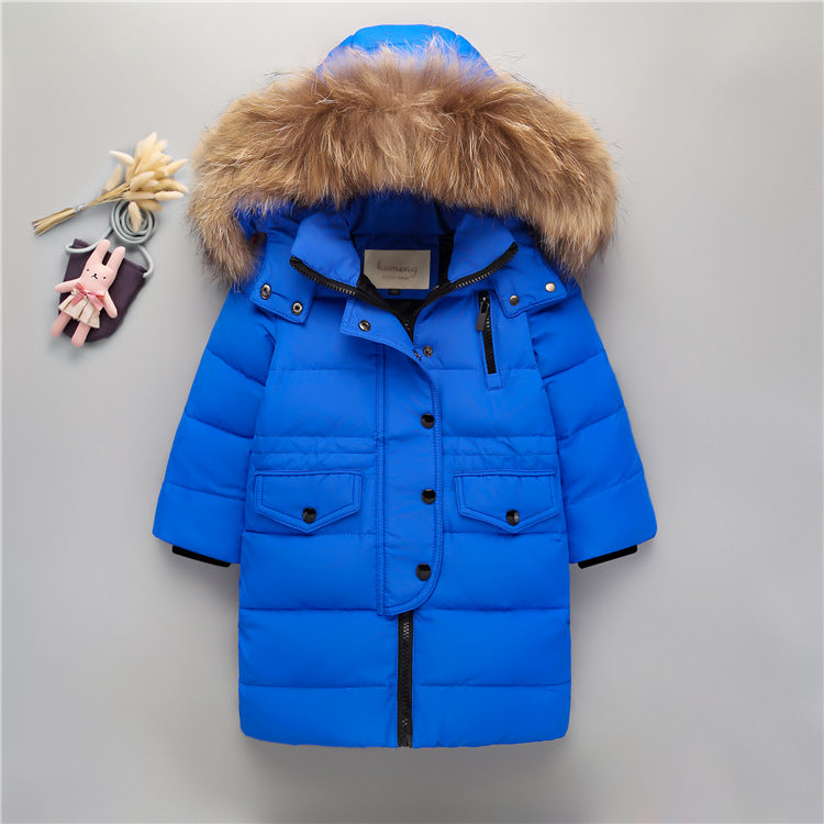 Children's Down Jacket Mid-length Thickened Coat