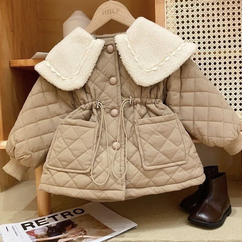 Girls'cotton-padded Clothes Velvet Padded Thickened Coat