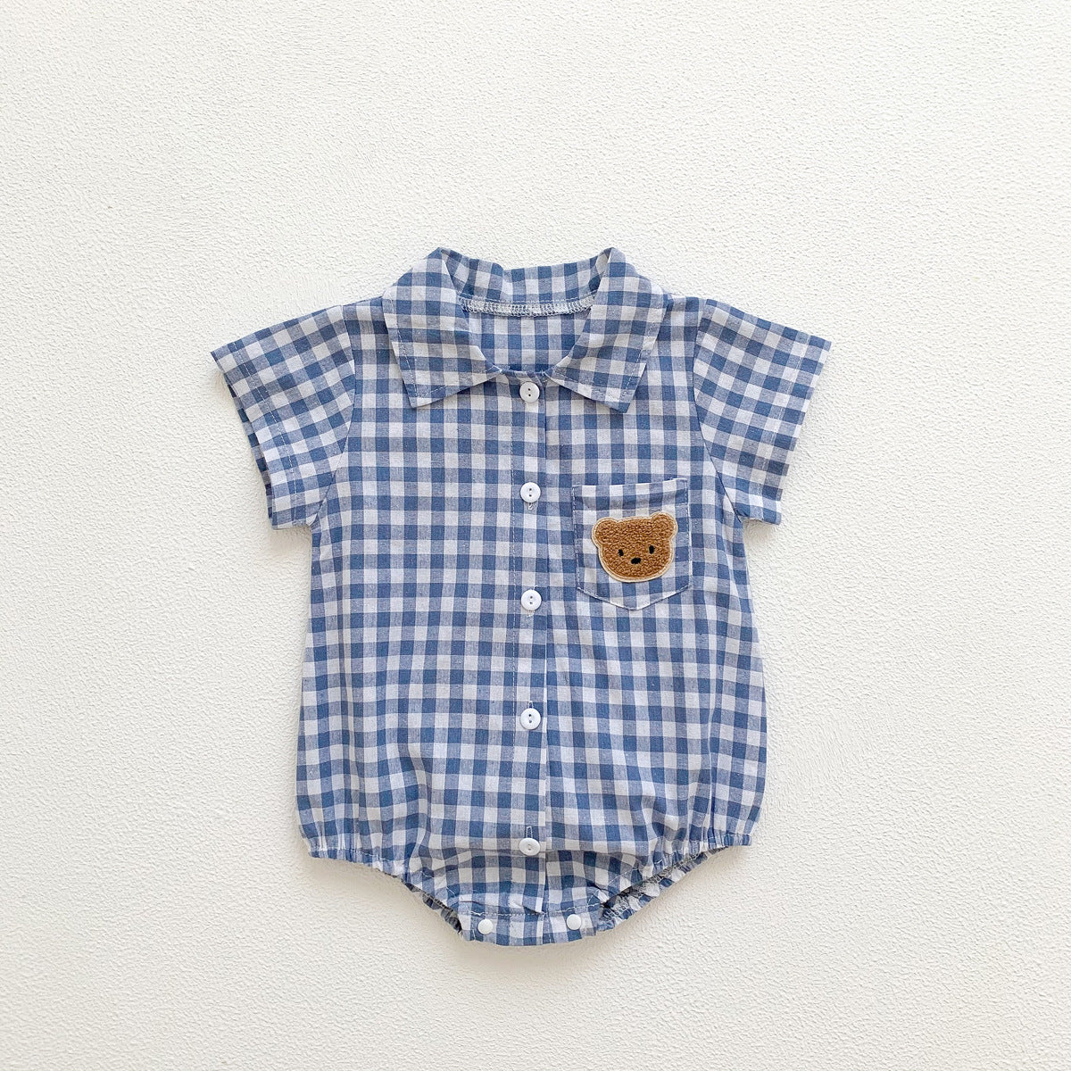 Children's Summer Clothing Baby Bear Short-sleeved Jumpsuit