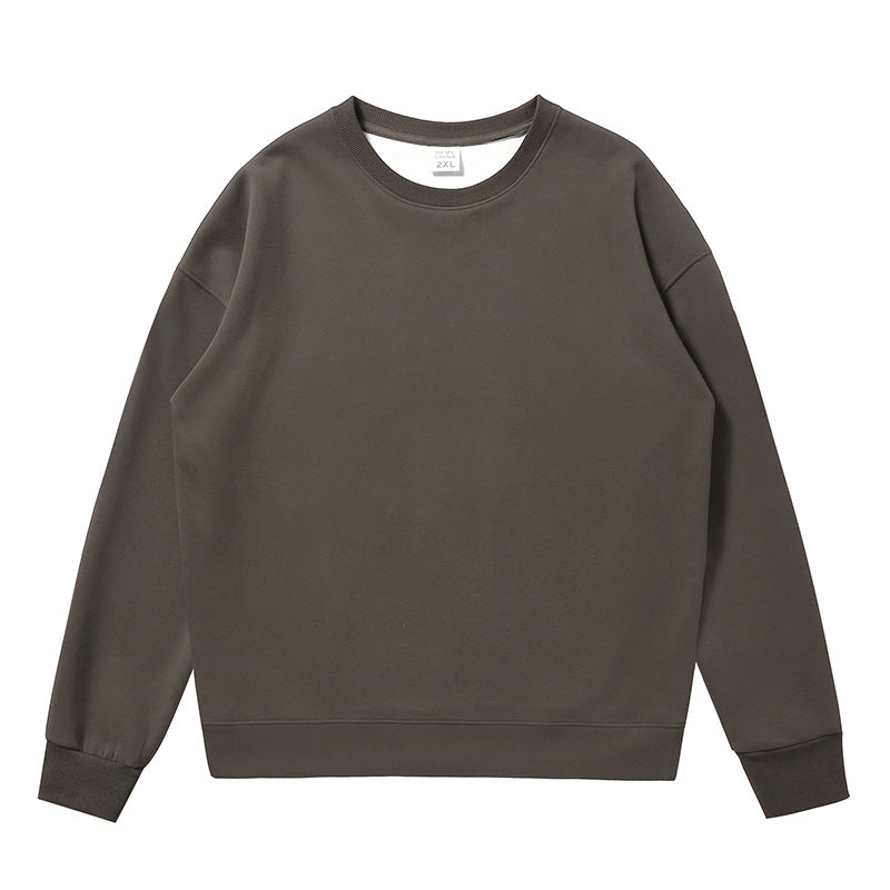 Non-gender Earth Color Round Neck Sweater