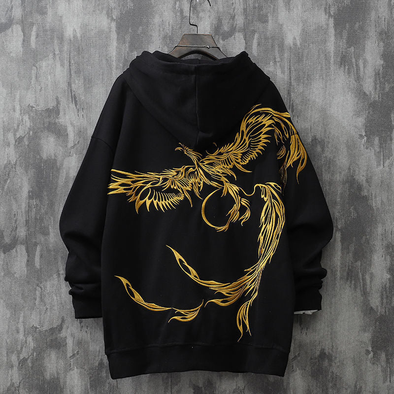 Heavy Industry Phoenix Embroidered Hoodie Male