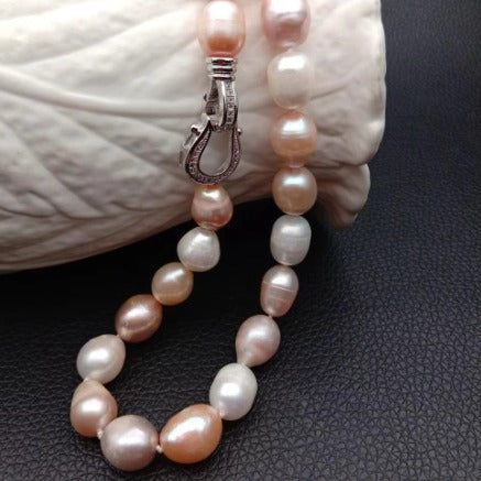 Natural Freshwater Thread Pearl Irregular Shaped Necklace