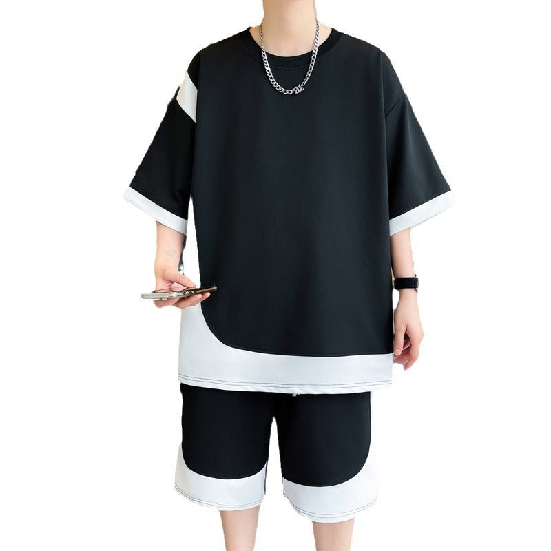 High Quality Stitching Sports Suit Men's Summer Thin