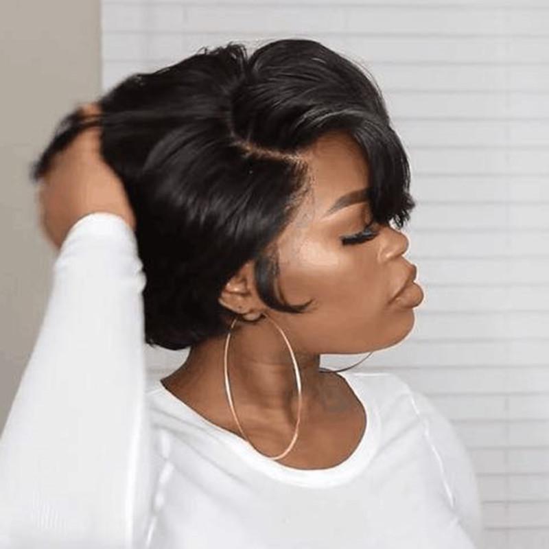 Short Bob Wig Lace Frontal Wigs For Black Women Human Hair