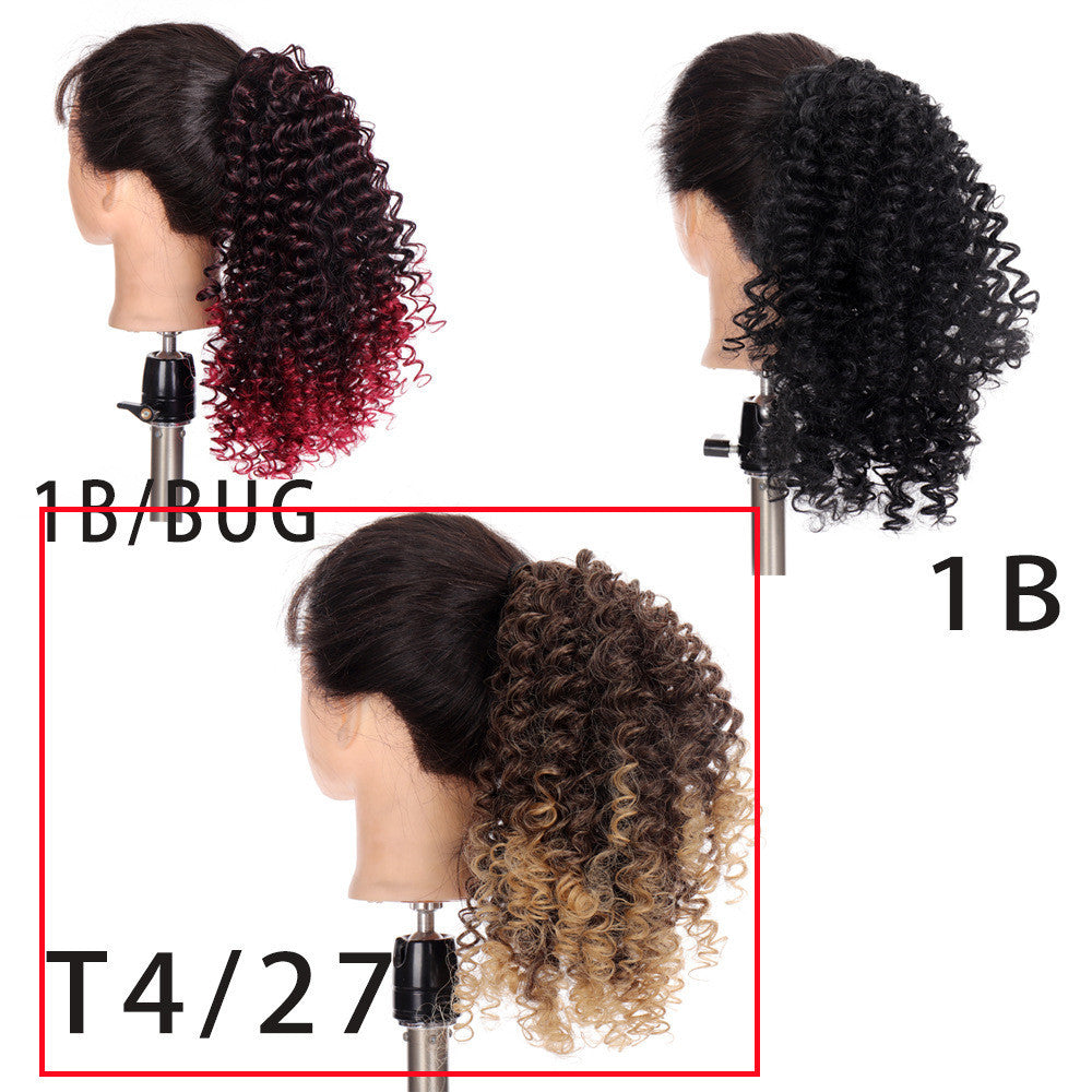 Small Curly Ponytail Chemical Fiber Elastic Mesh Wig Braid