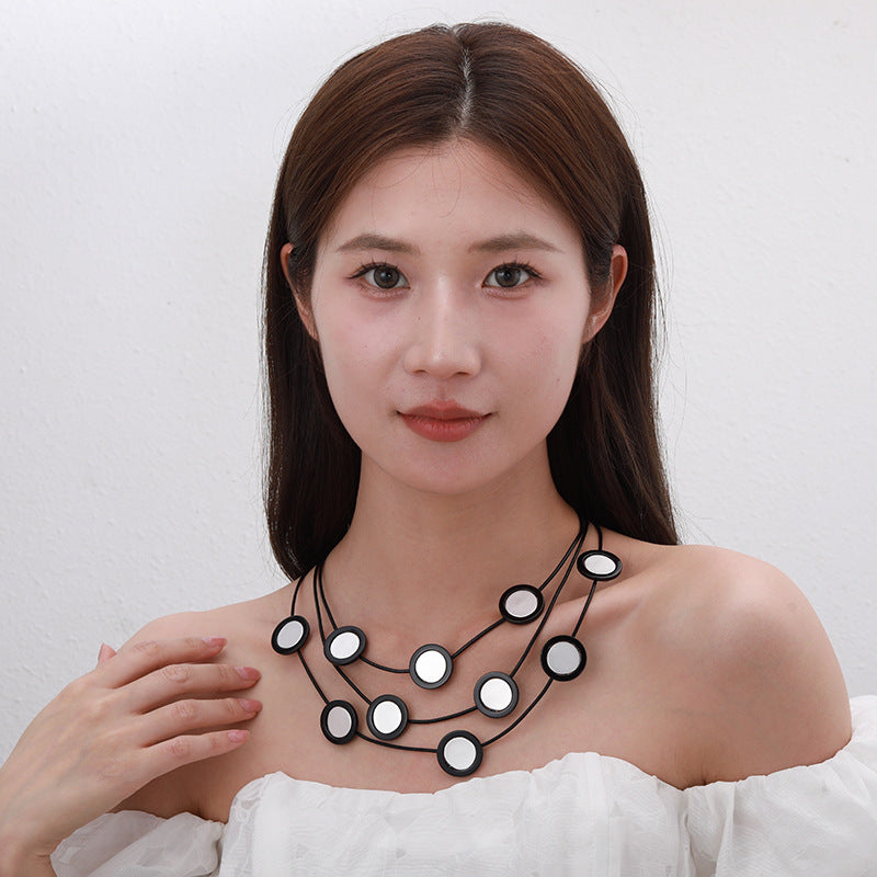 Choker Round Geometric Alloy Necklace