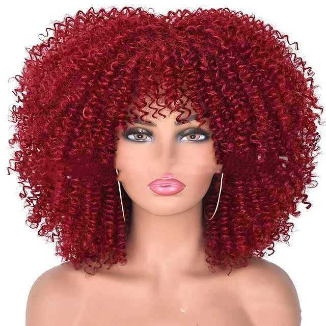 Small Curly Hair Rose Mesh Synthetic Headgear