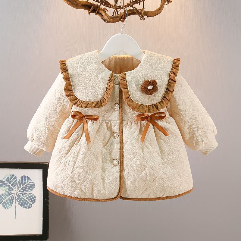 Baby Girl Fleece Lined Coat Autumn And Winter Clothing