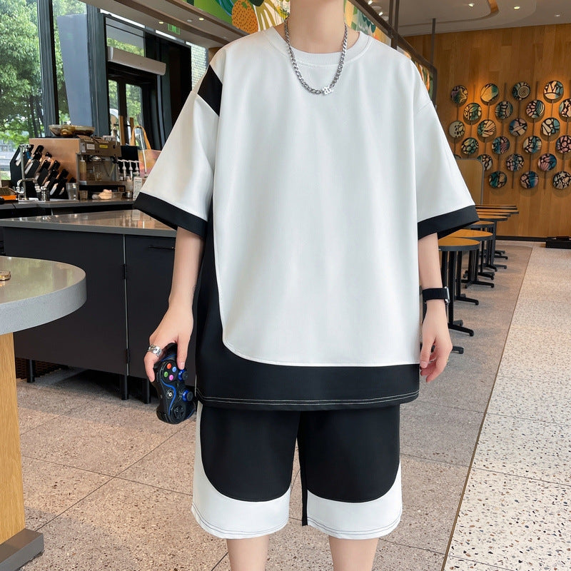 High Quality Stitching Sports Suit Men's Summer Thin