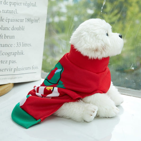 Letter Hooded Two-legged Dog Clothes With Lights