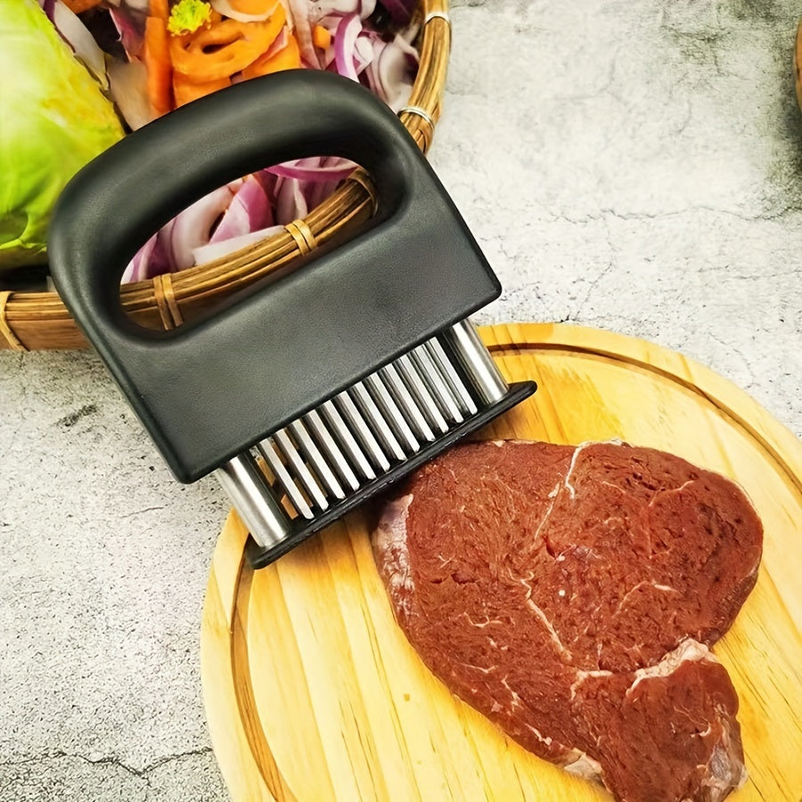 Meat Tenderizer Needles, Meat Tenderizer Tool Meat Tenderizer With Stainless Steel Sharp Needle Blades Heavy Duty Cooking Machine For Tenderizing Beef, Turkey, Chicken, Steak, Veal, Pork, Fish Etc