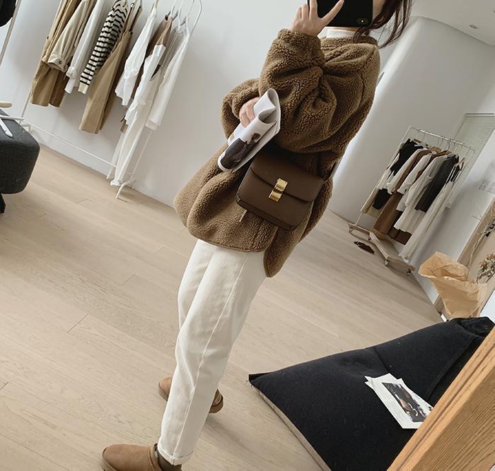 Lamb Wool Coat For Women Winter New Loose Slimming Stand Collar Padded Coat