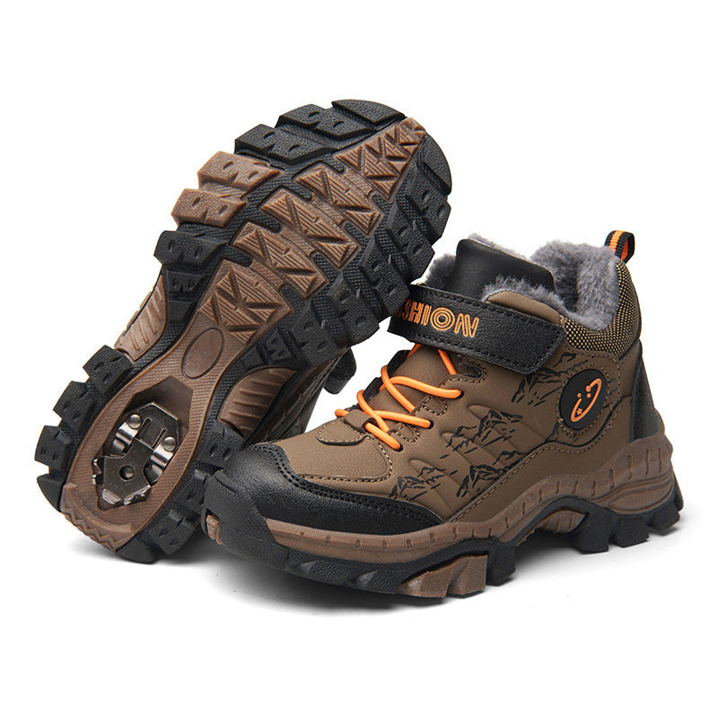 Children's Cotton Shoes Boys Two Cotton Large Cotton Hiking Shoes