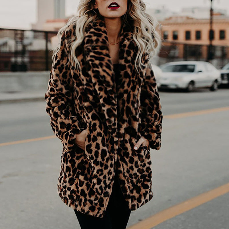 Artificial Faux Fur Women Winter Coat