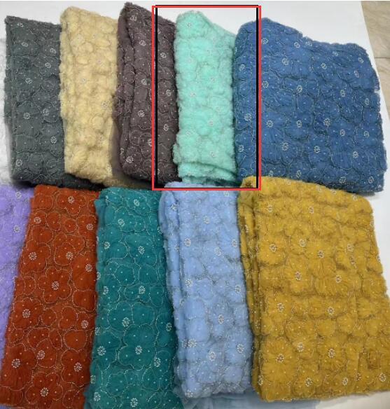 Foam Tube Mesh Plate With Embroidery Three-dimensional Flower Lace Fabric