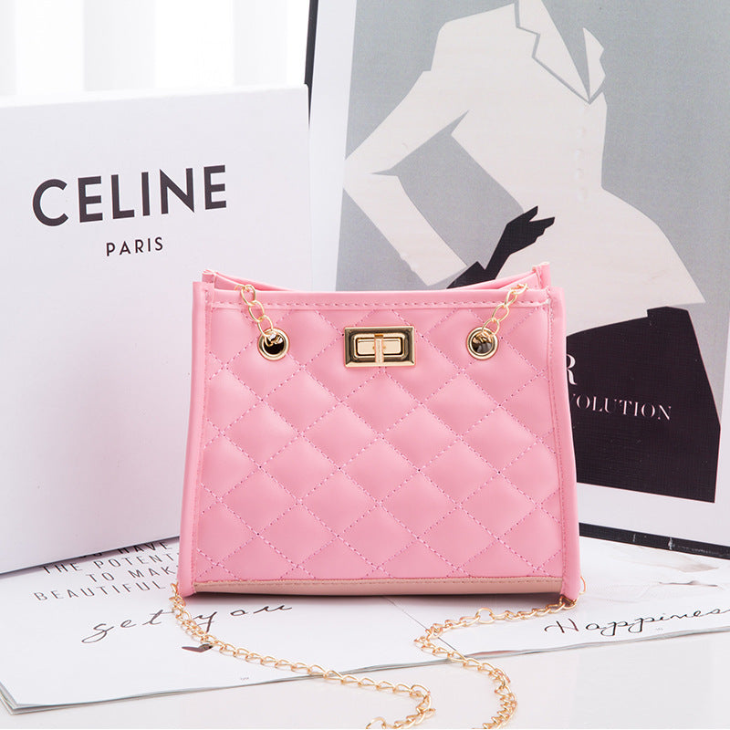 Mini Chain Shoulder Bags Rhombus Sewing Small Square Bags For Women