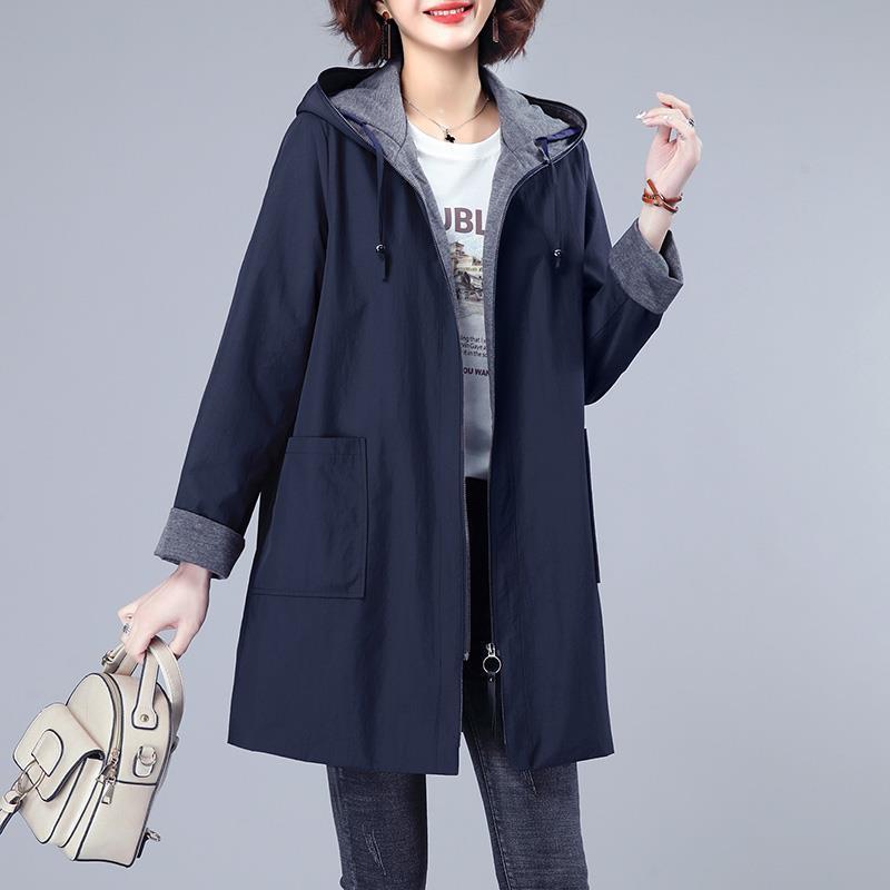 Plus Windbreaker For Women Baggy Coat