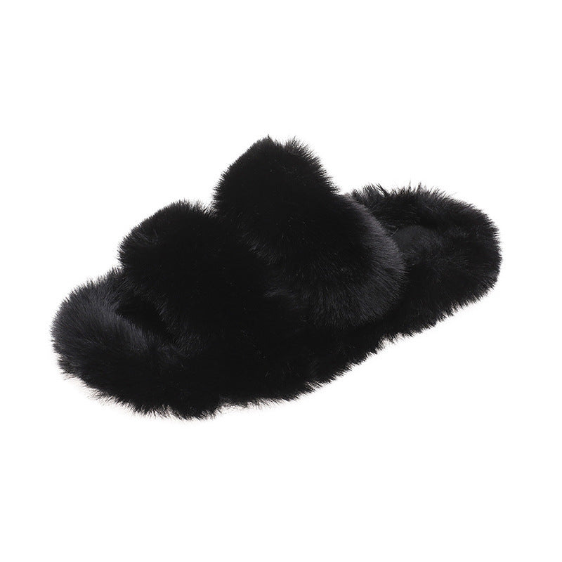 Women's Stylish And Lightweight Warm And Comfortable Home Plush Cotton Slippers