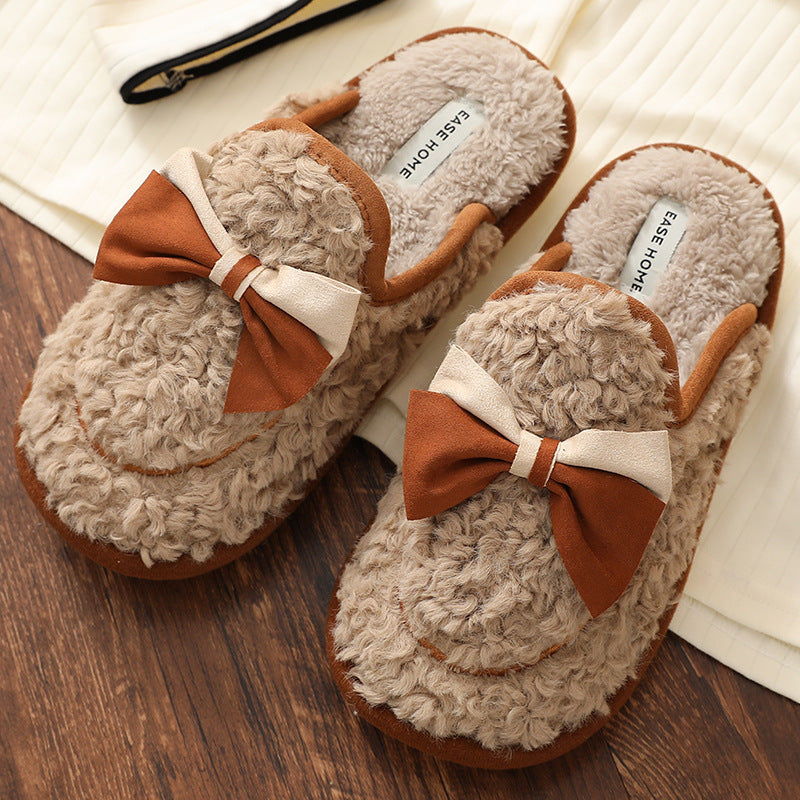 Women's Autumn And Winter New Cute Indoor Couple Cotton Slippers