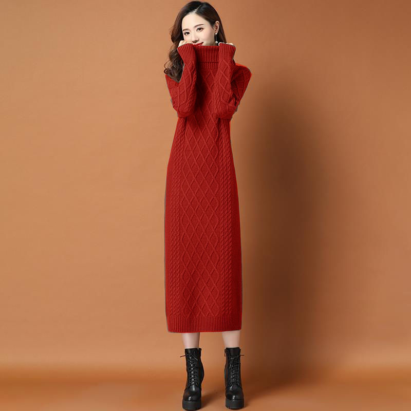 Slimming Match With Coat Knitted Dress Women