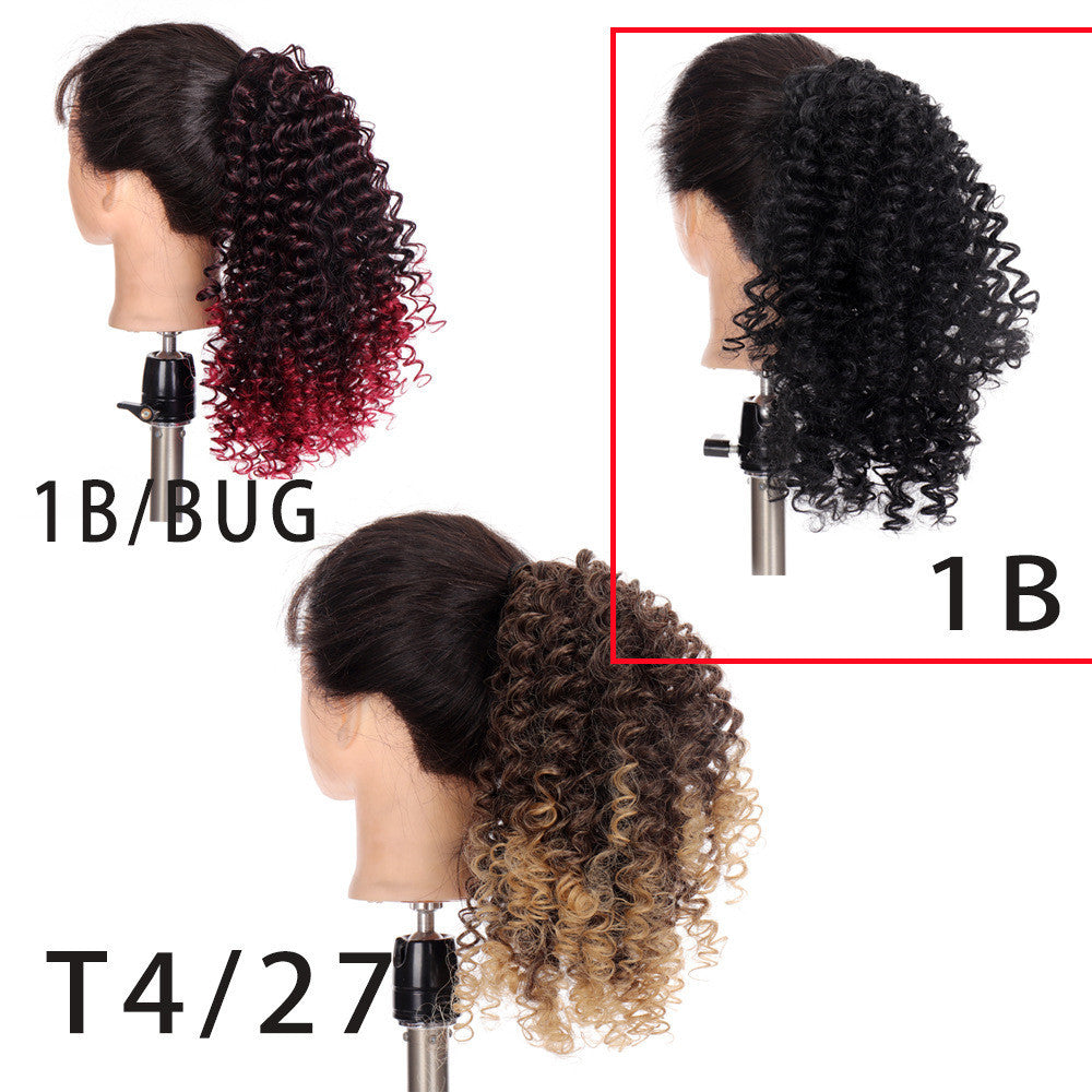 Small Curly Ponytail Chemical Fiber Elastic Mesh Wig Braid