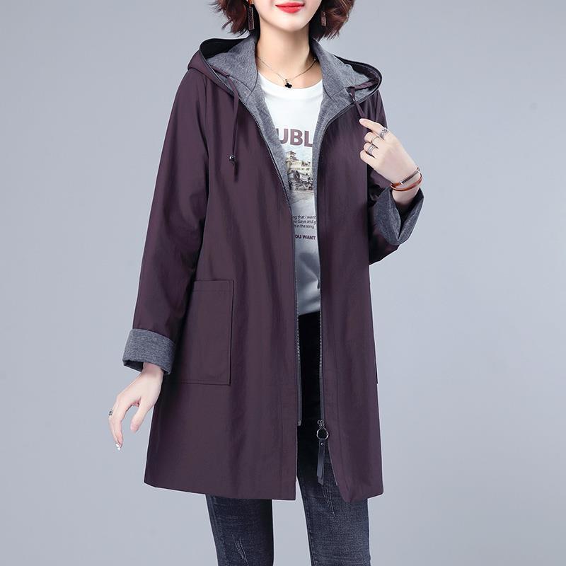 Plus Windbreaker For Women Baggy Coat