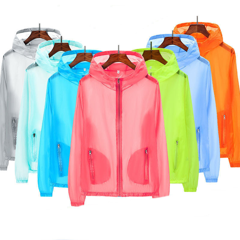 Sun Protection Clothing Men And Women Summer Loose Ultra-Thin Breathable Solid Color Tops