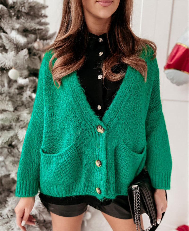 Knitted Cardigan Women Coat Temperament Commute