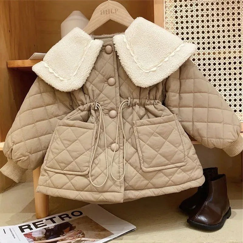 Girls'cotton-padded Clothes Velvet Padded Thickened Coat