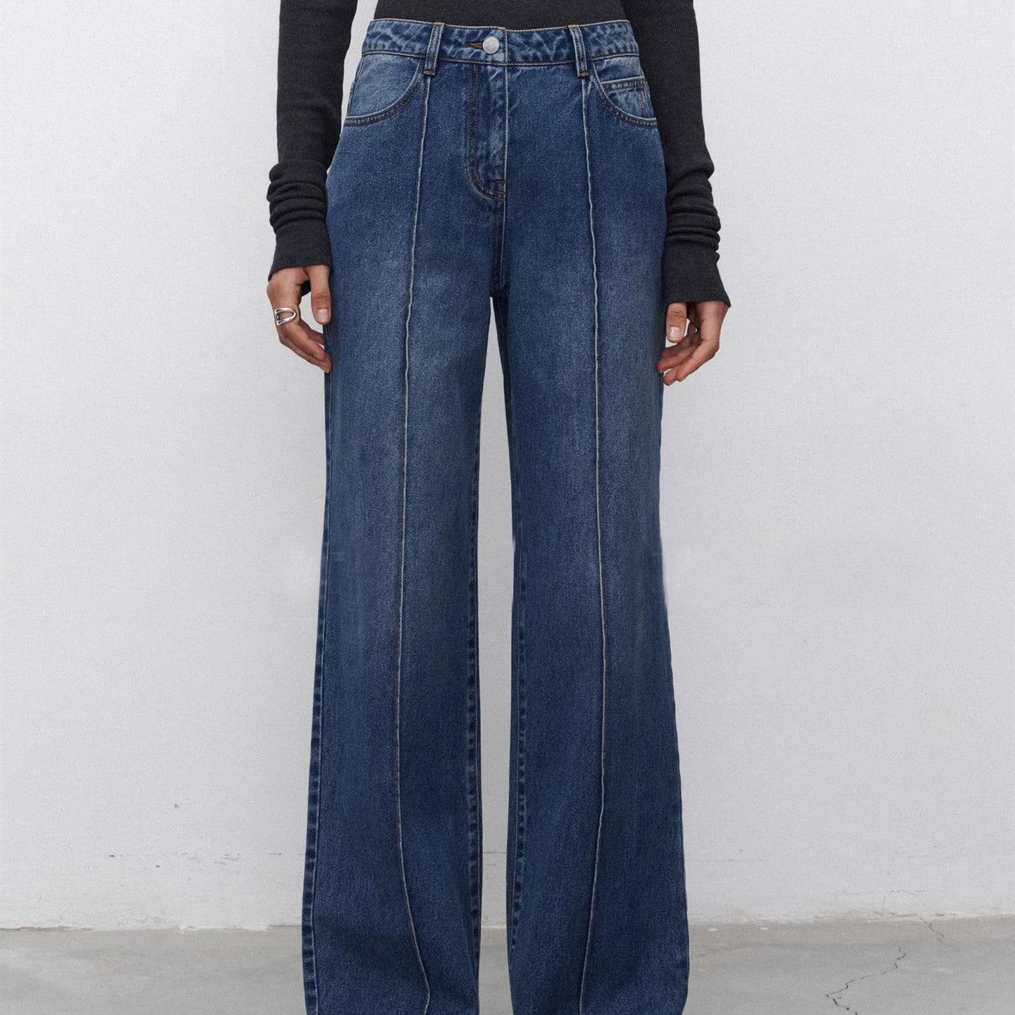 Jeans Women's Three-dimensional Stitching Straight