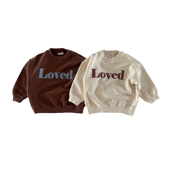 Baby Children Comfortable Letter Crew Neck Top