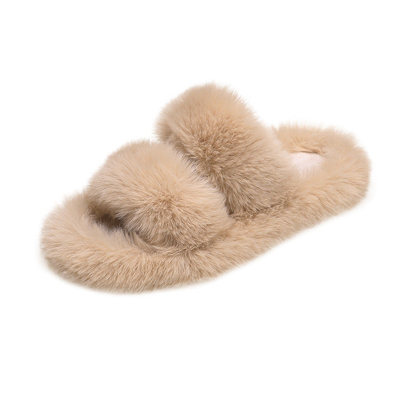 Women's Stylish And Lightweight Warm And Comfortable Home Plush Cotton Slippers