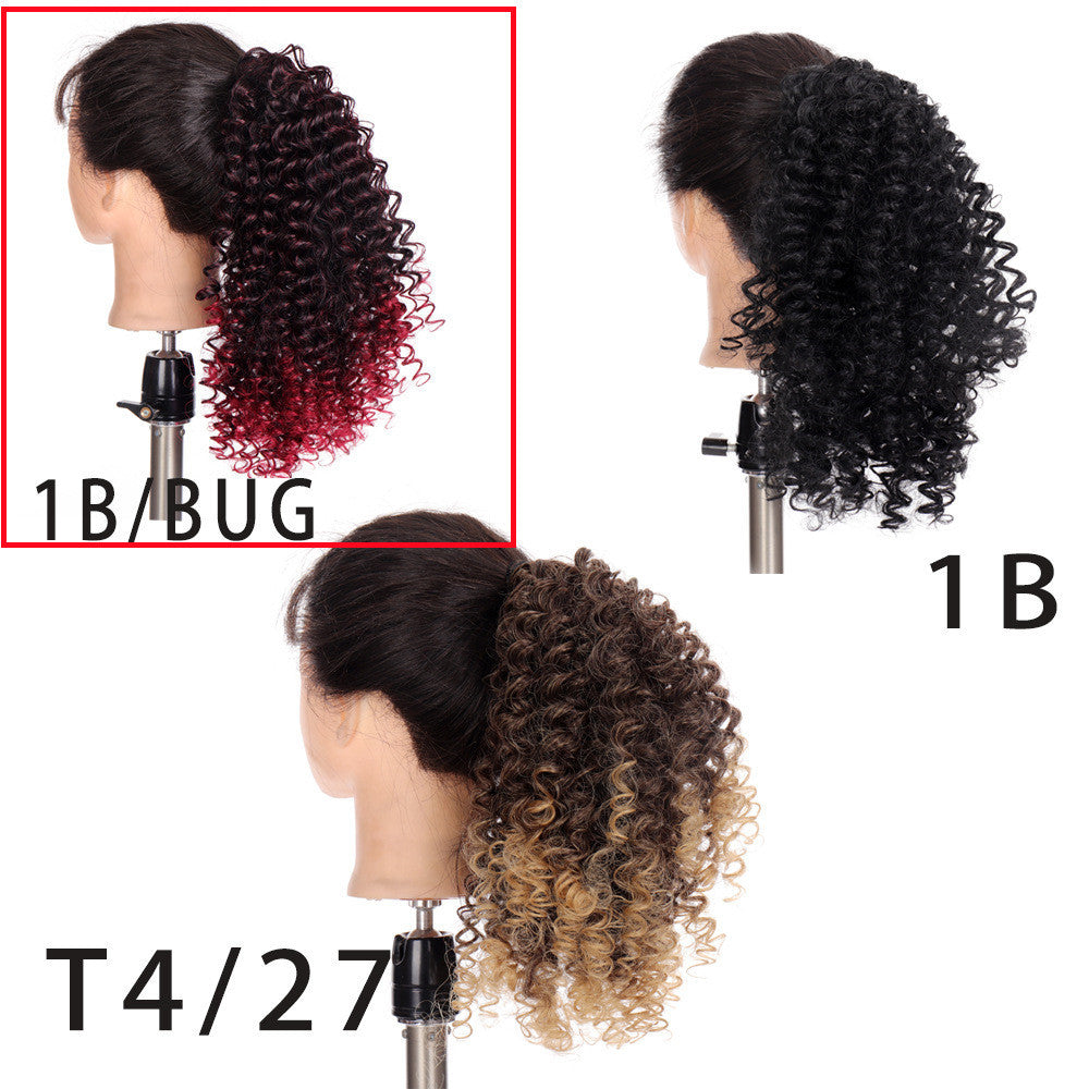 Small Curly Ponytail Chemical Fiber Elastic Mesh Wig Braid