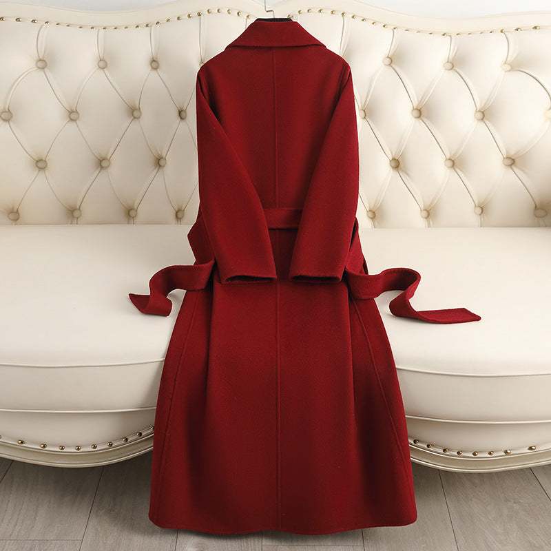 Autumn And Winter Temperament Korean Style Woolen Coat Women