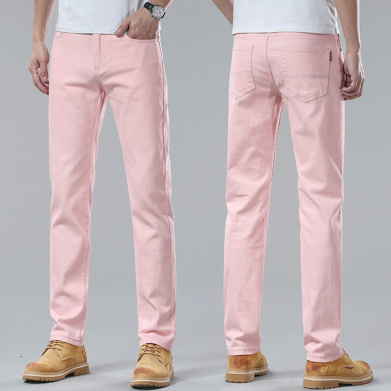 Men Fashion Brands Stretch Slim Fit Skinny Pants