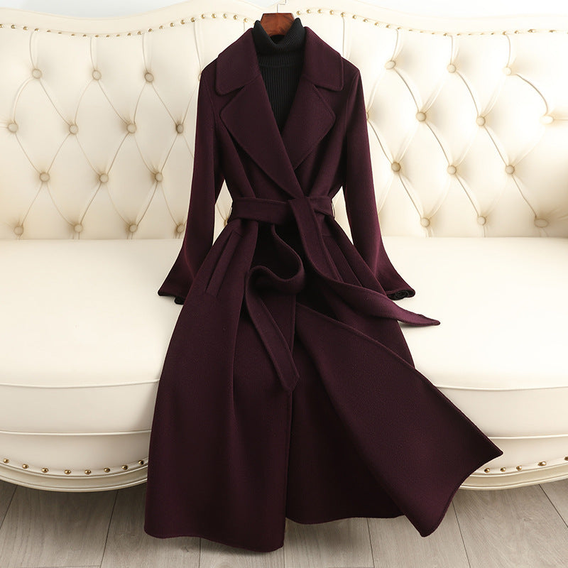 Autumn And Winter Temperament Korean Style Woolen Coat Women