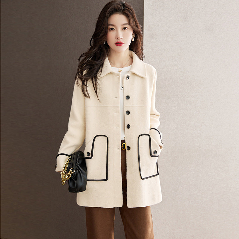 Autumn And Winter Plus Size Women's Woolen Coat