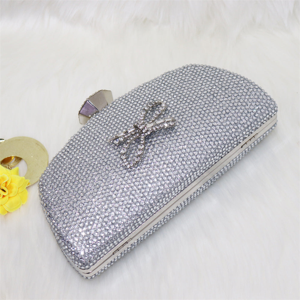 Ladies Bow Silver Buckle Design Pointed High Heels And Bags